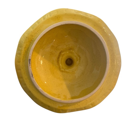 VTG 1968 Vandor Imports Yellow Glazed MUSHROOM 11” Tall Canister/Cookie Jar - Picture 5 of 11
